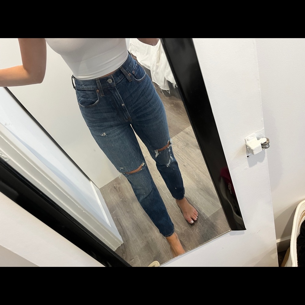 Abercrombie ankle straight jeans